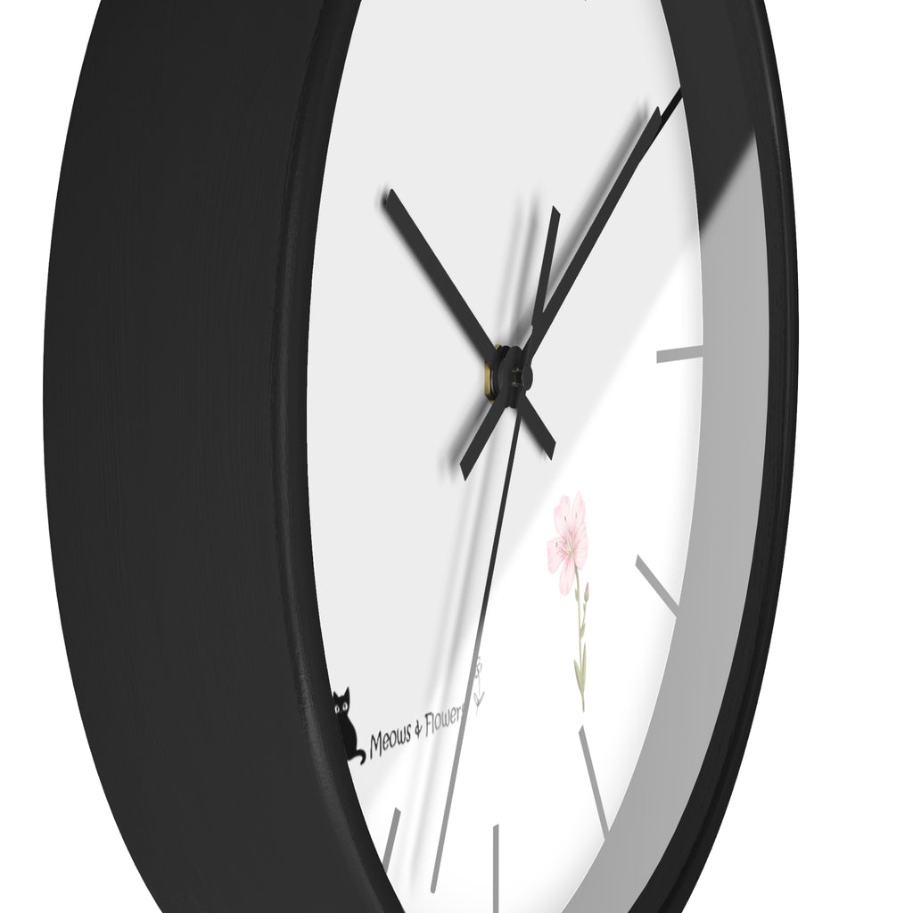 Wall Clock (Pink Flower)