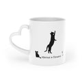 Heart-Shaped Mug Standing Cat