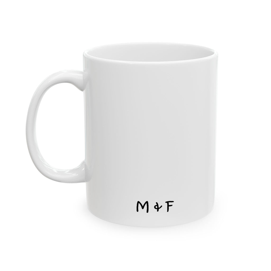 Ceramic Mug, (11oz) (Climbing Cat)