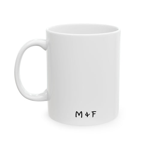 Ceramic Mug, (11oz) (Climbing Cat)