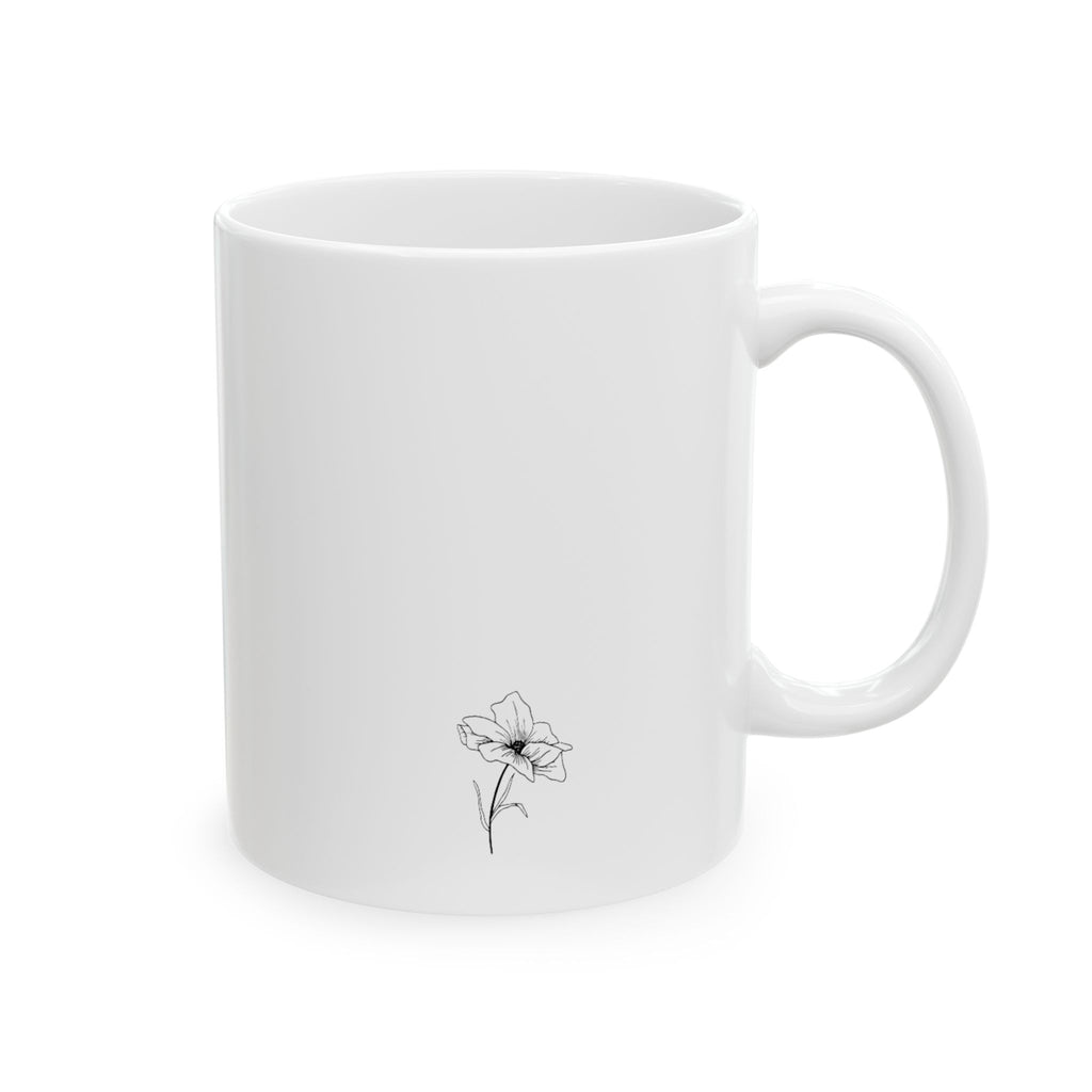 Ceramic Mug, (11oz) (Shadow  Flower 1)