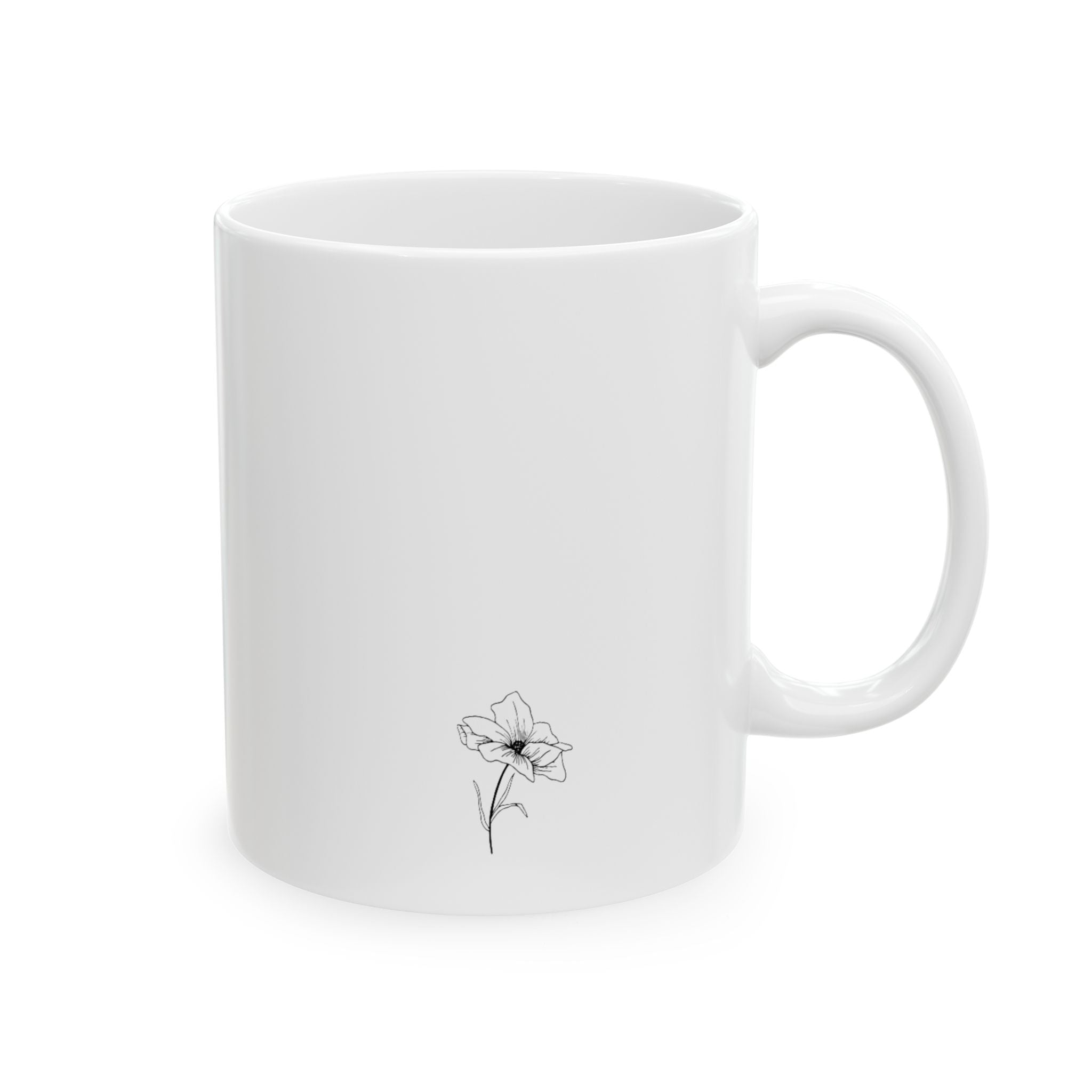 Ceramic Mug, (11oz) (Shadow  Flower 1)