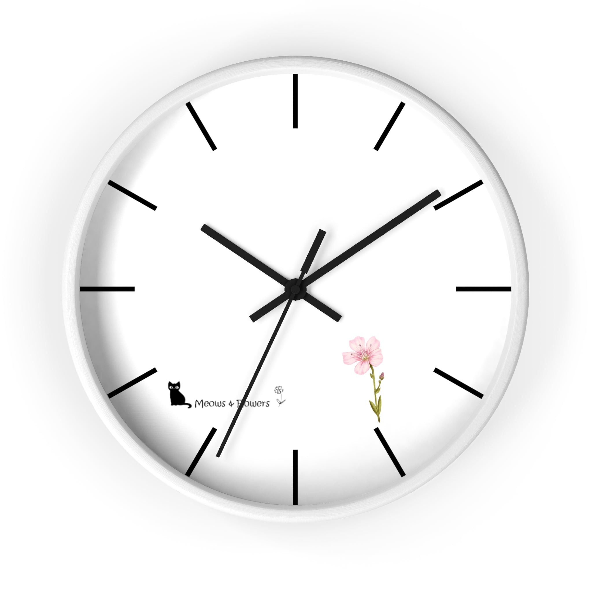 Wall Clock (Pink Flower)
