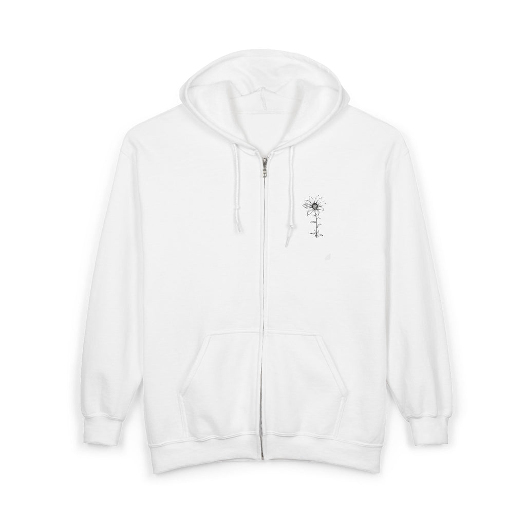 Unisex Heavy Blend™ Full Zip Hooded Sweatshirt (Shadow Flower 1)