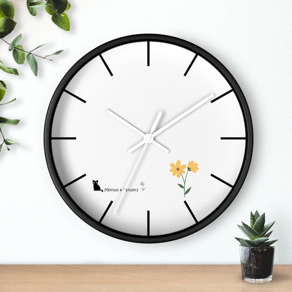 Wall Clock (Yellow Flower)