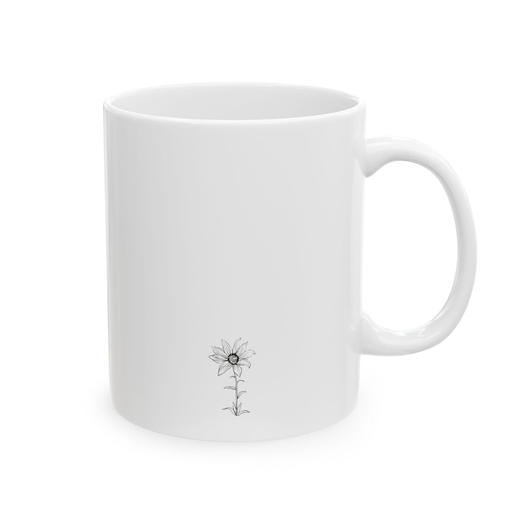 Ceramic Mug, (11oz) (Shadow Flower 2)