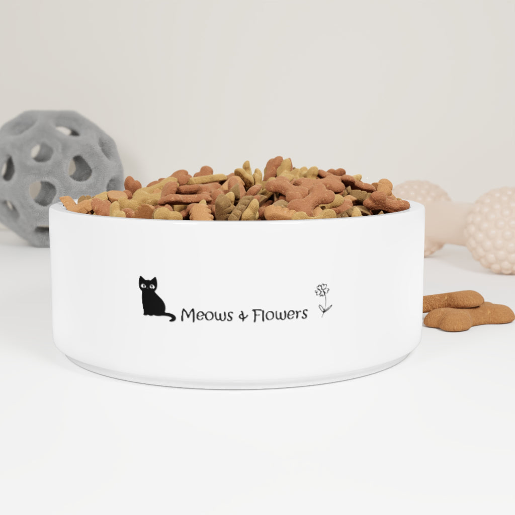 Pet Bowl (Meows and Flowers)