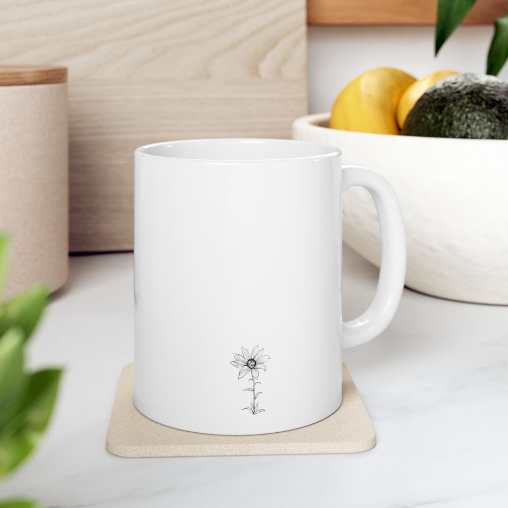 Ceramic Mug, (11oz) (Shadow Flower 2)