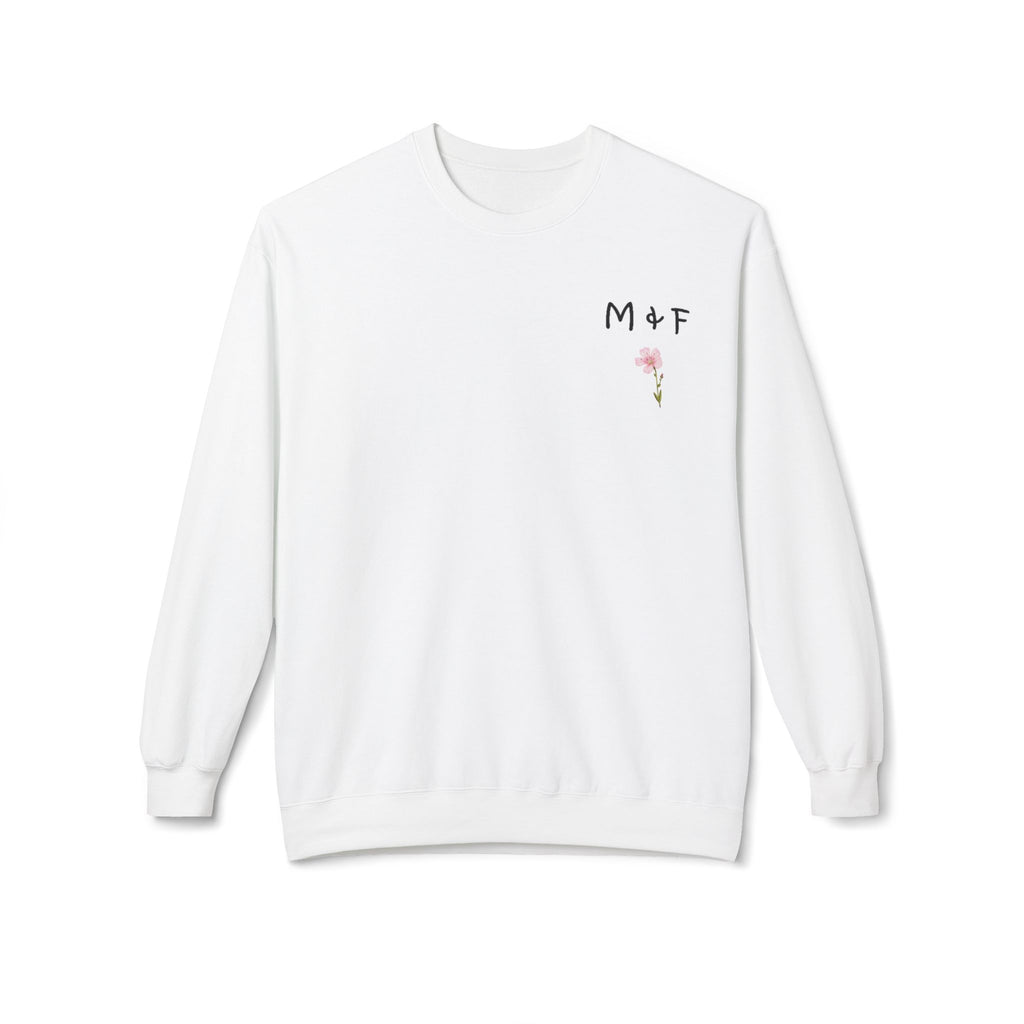 Midweight Softstyle Fleece Crewneck Sweatshirt (Pink Flower)