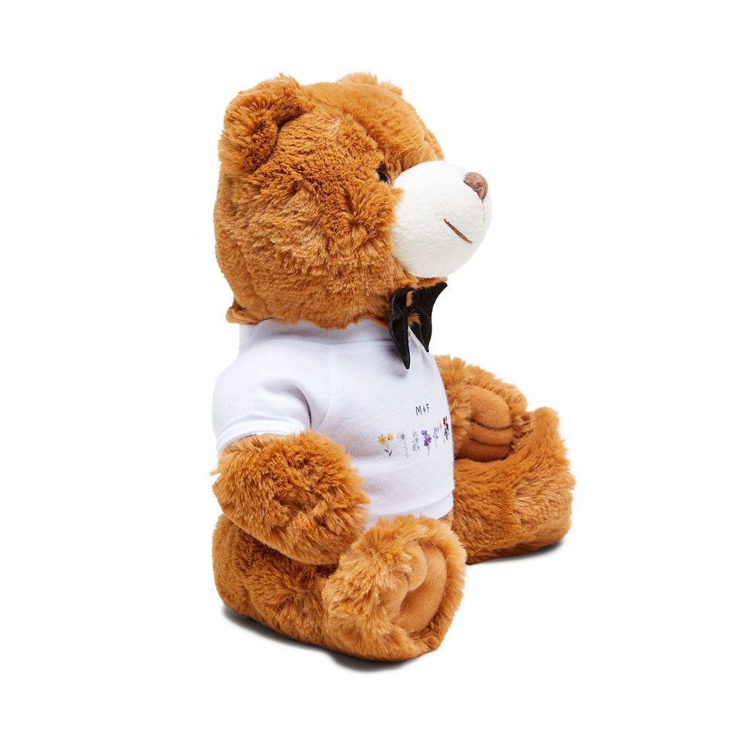 Teddy Bear with T-Shirt M&F all flowers
