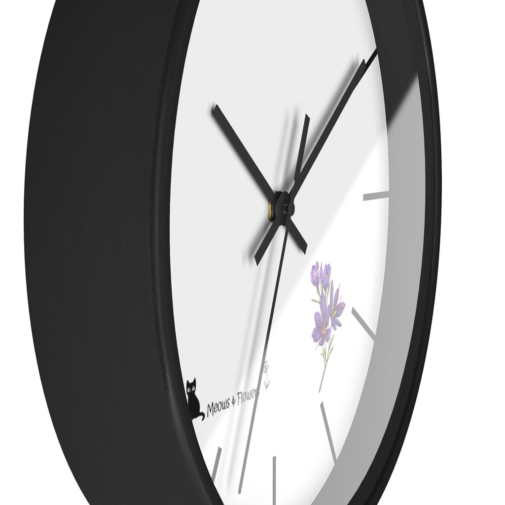 Wall Clock (Purple Flower)