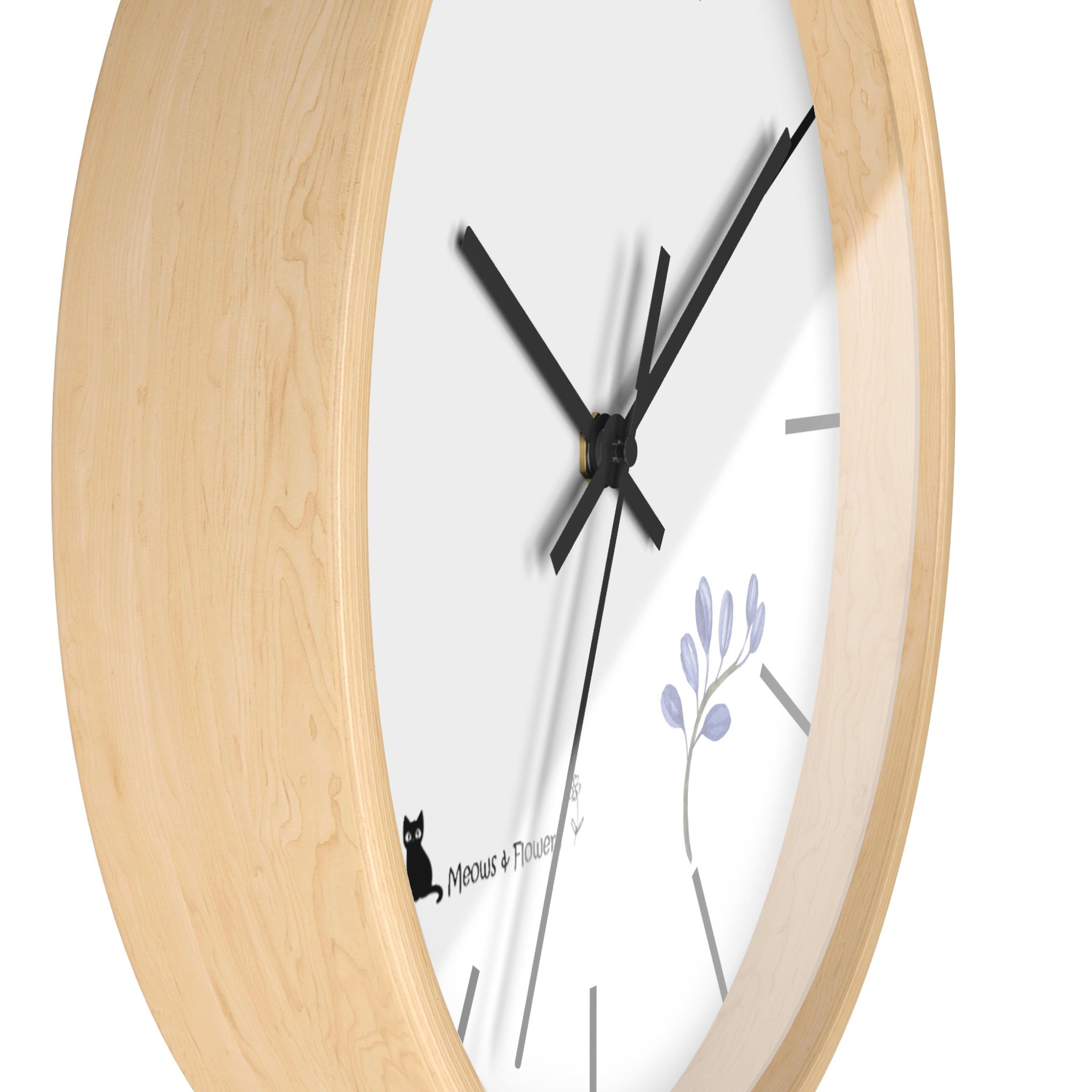 Wall Clock (Blue Flower)