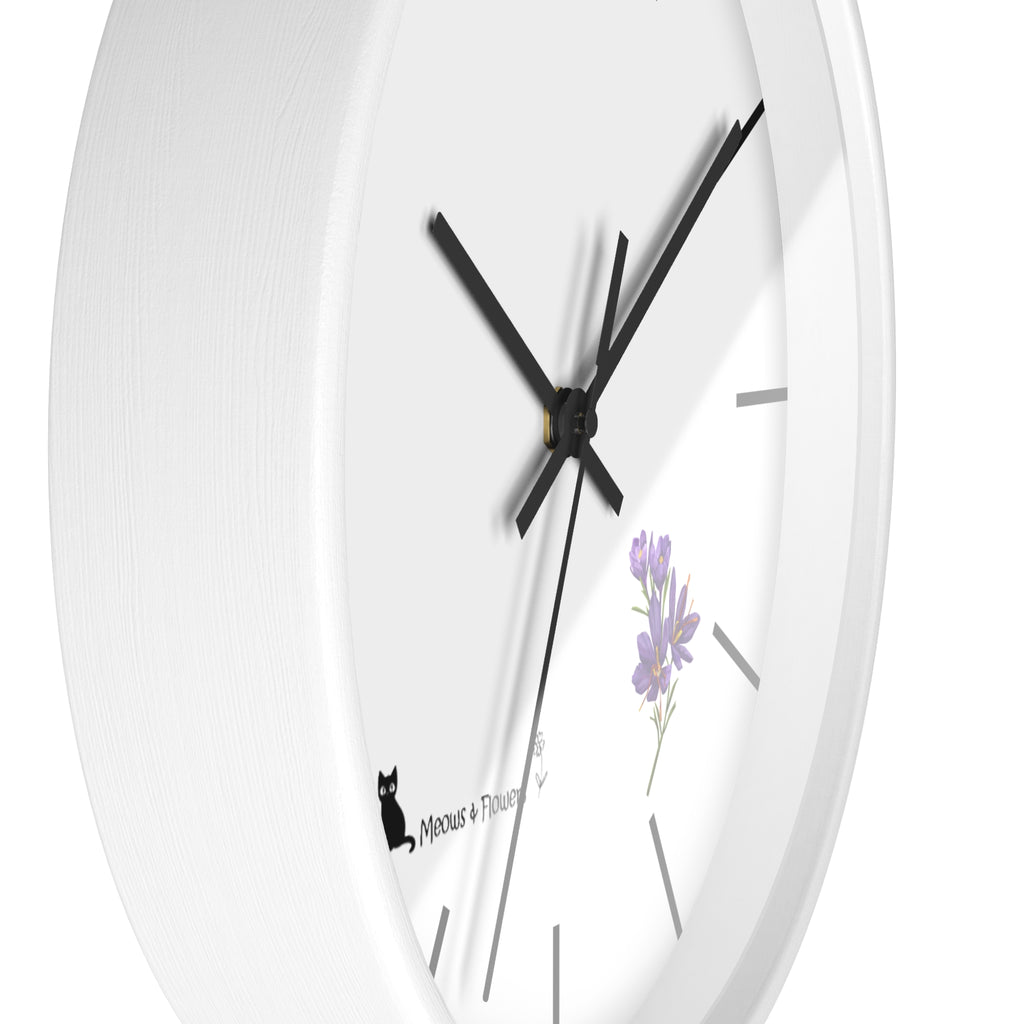Wall Clock (Purple Flower)