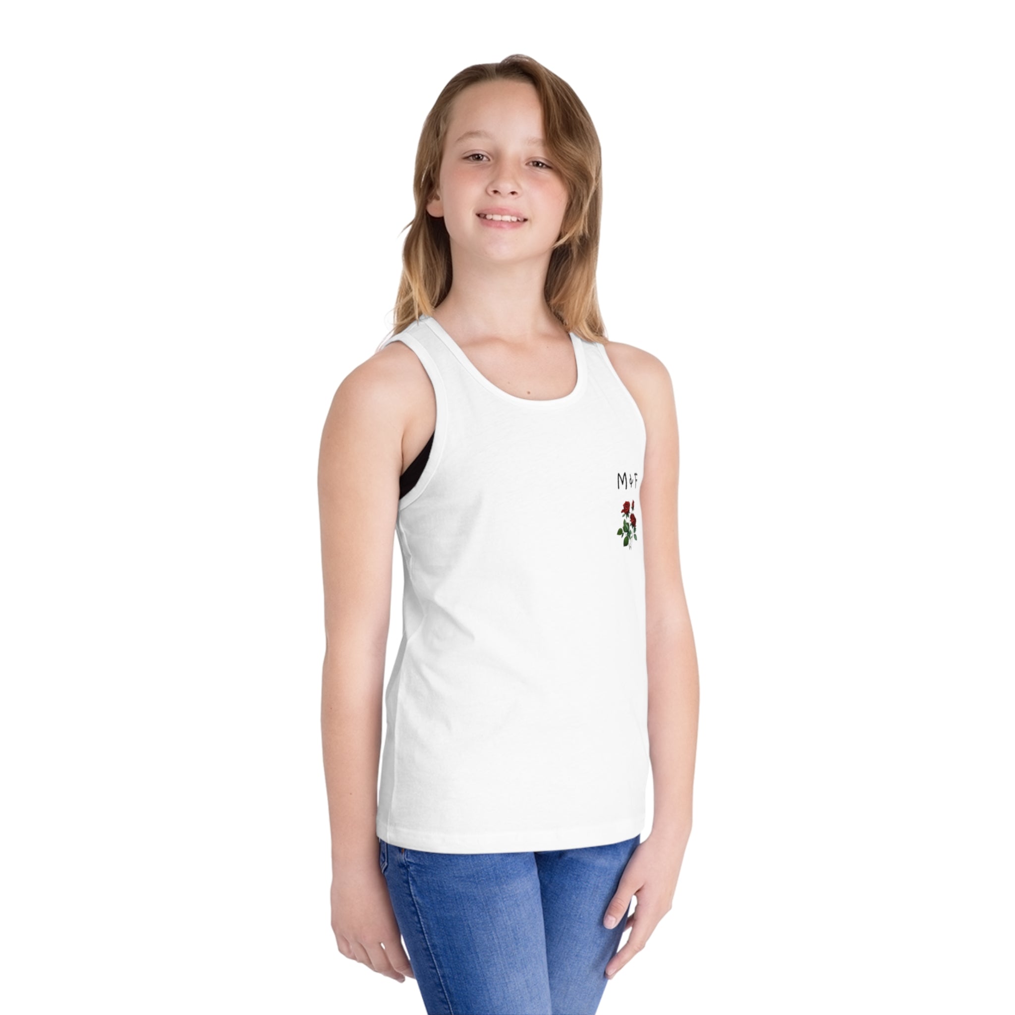 Kid's Jersey Tank Top (Roses Flower)