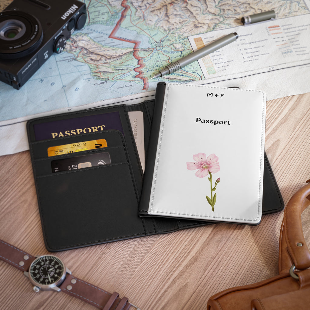 Passport Cover (Pink Flower)