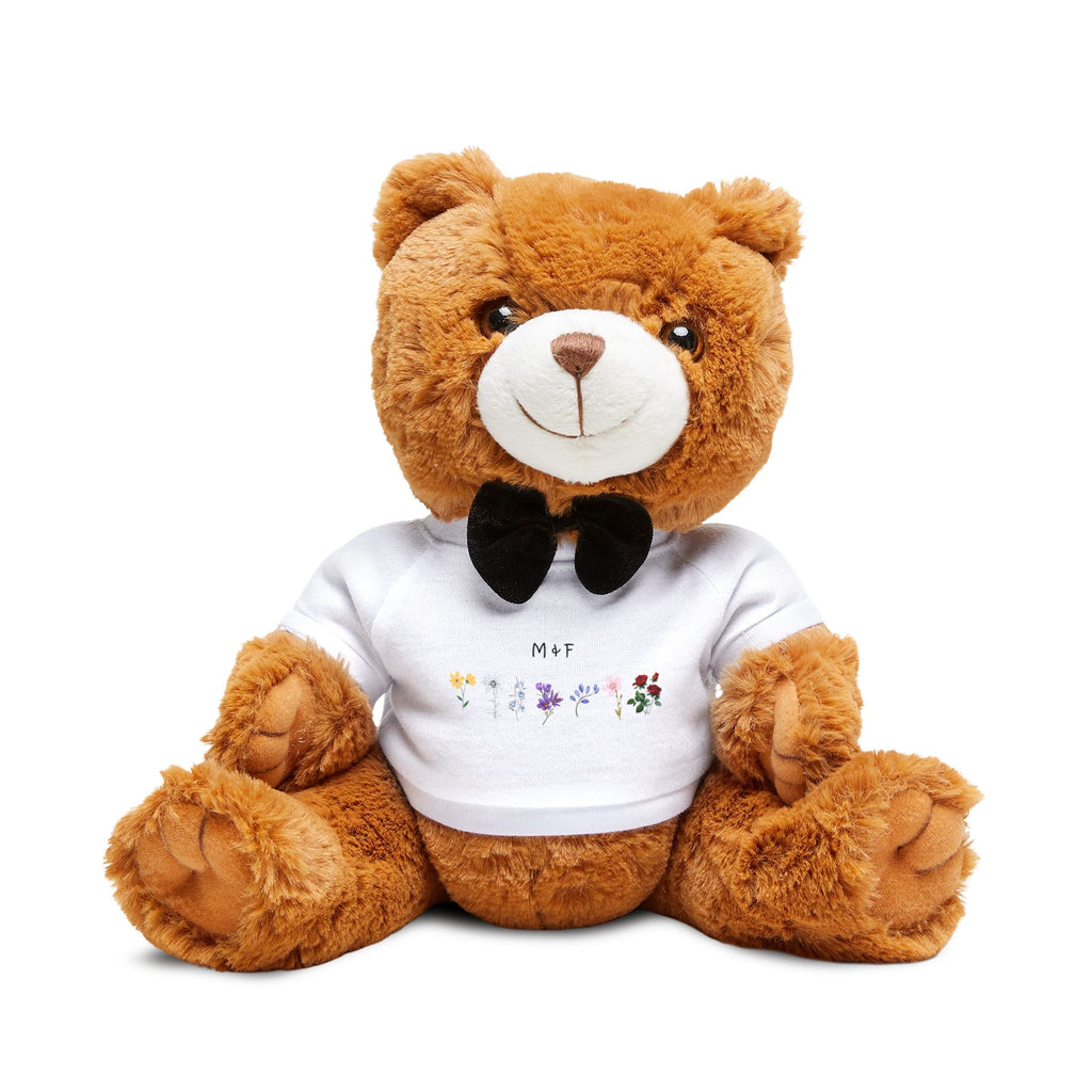 Teddy Bear with T-Shirt M&F all flowers