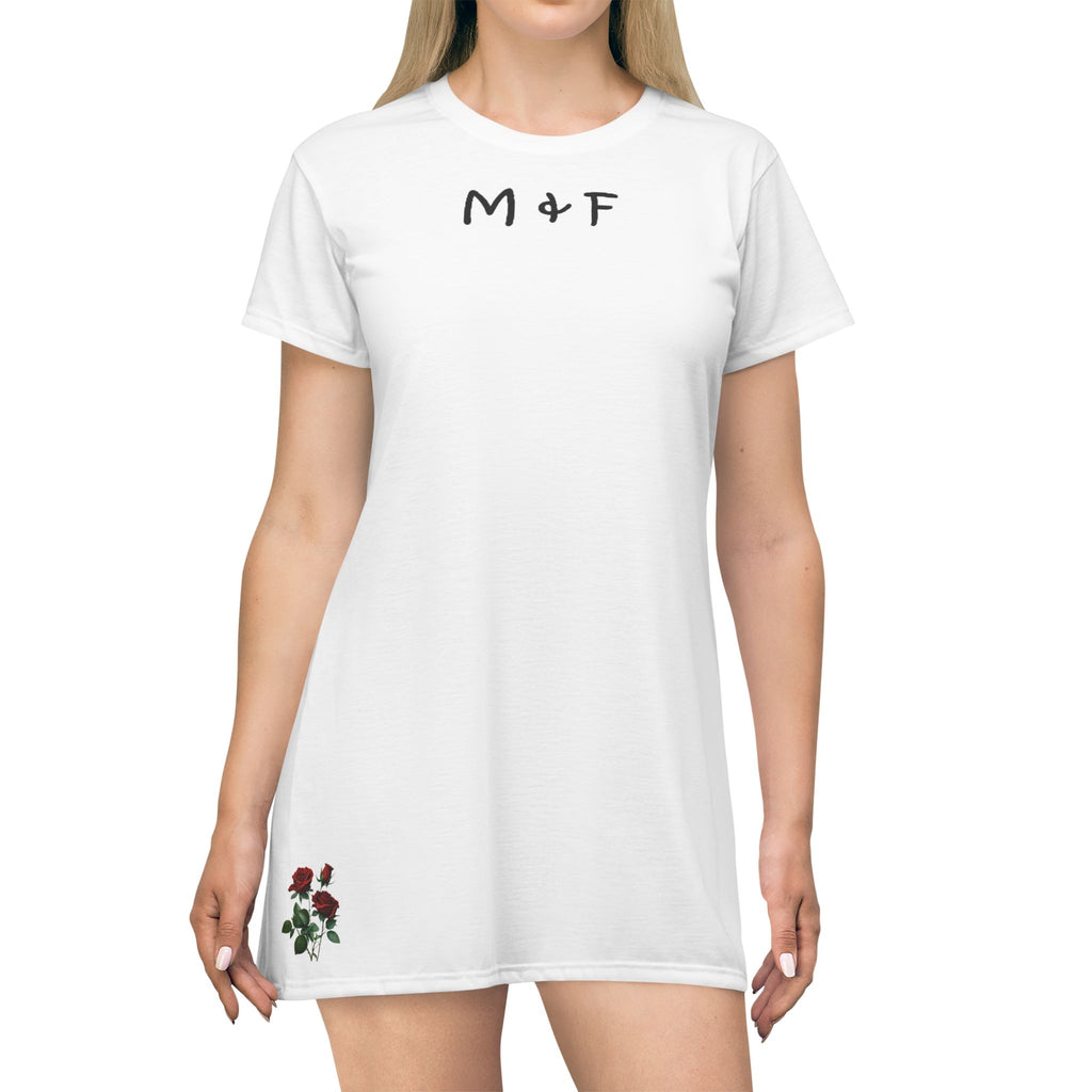 T-Shirt Dress (Roses Flower)
