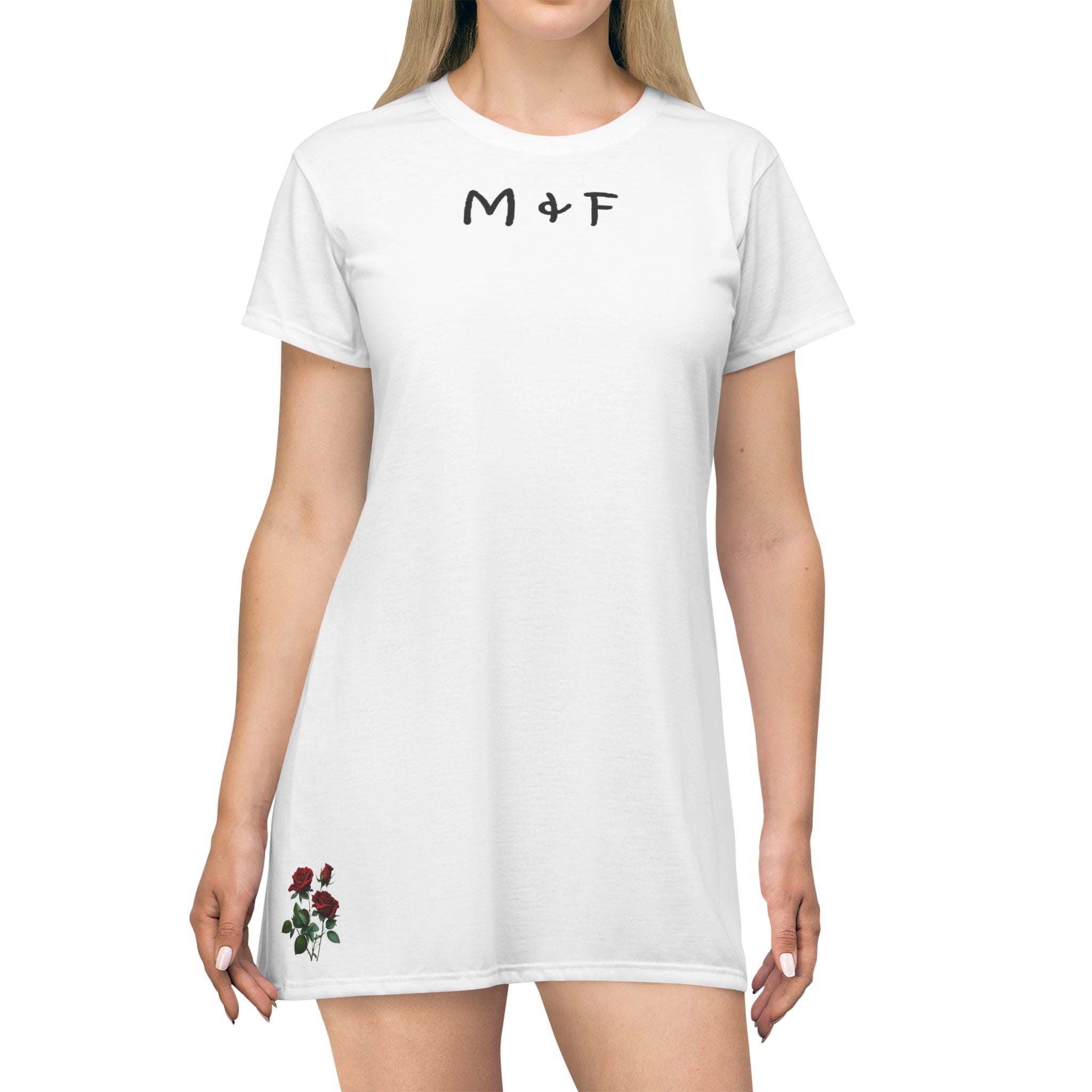 T-Shirt Dress (Roses Flower)