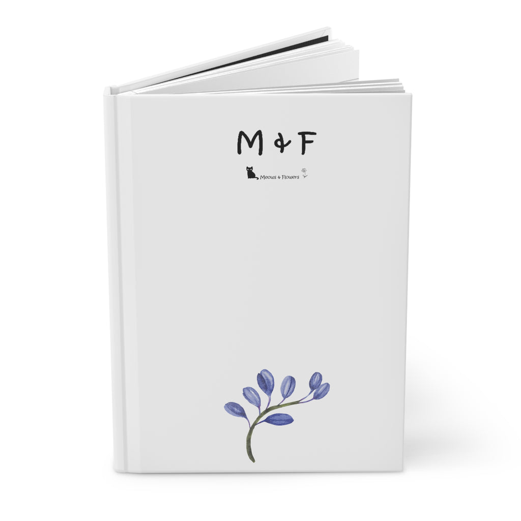 Hardcover Journal Matte (Blue Flower)