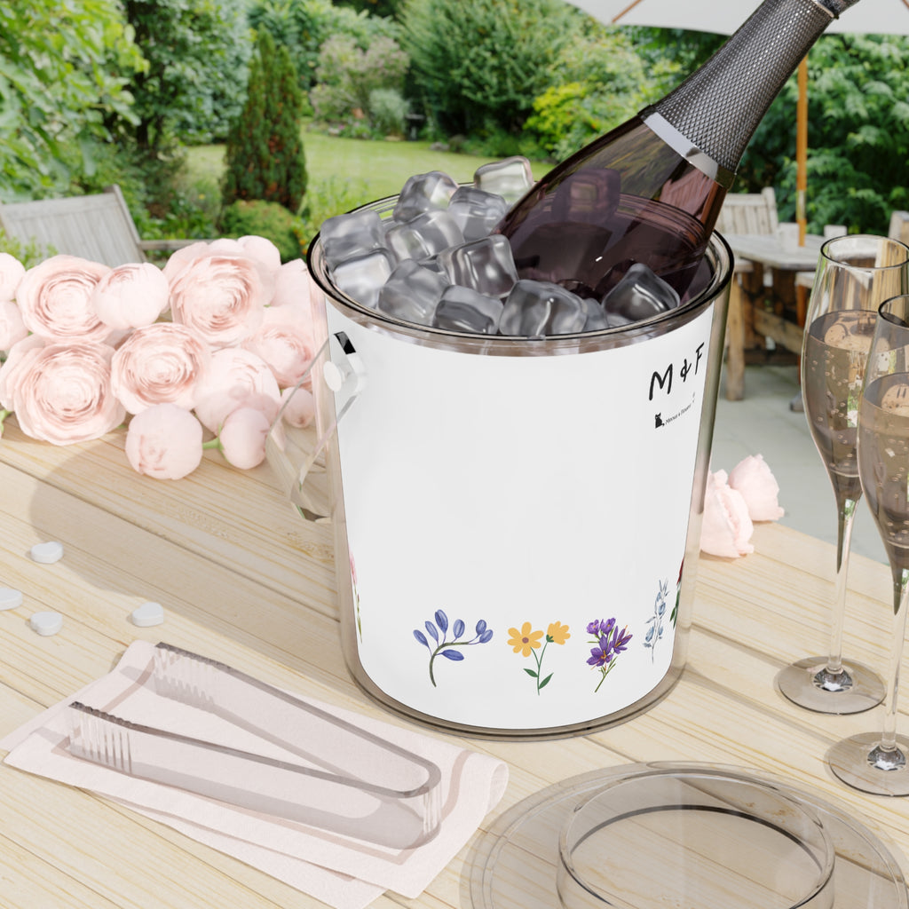 Ice Bucket with Tongs (All Flowers)