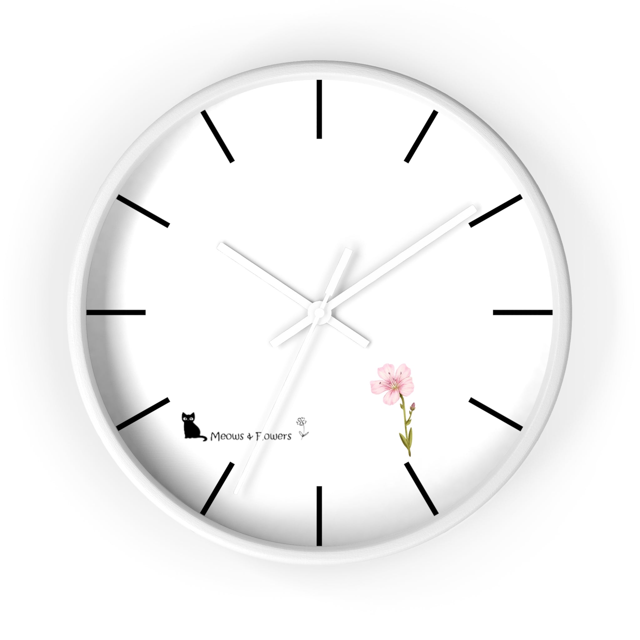 Wall Clock (Pink Flower)