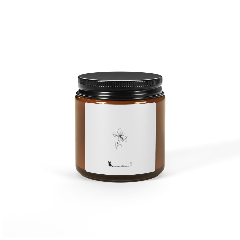 Scented Soy Candle (Amber Jar Shadow Flower 2)
