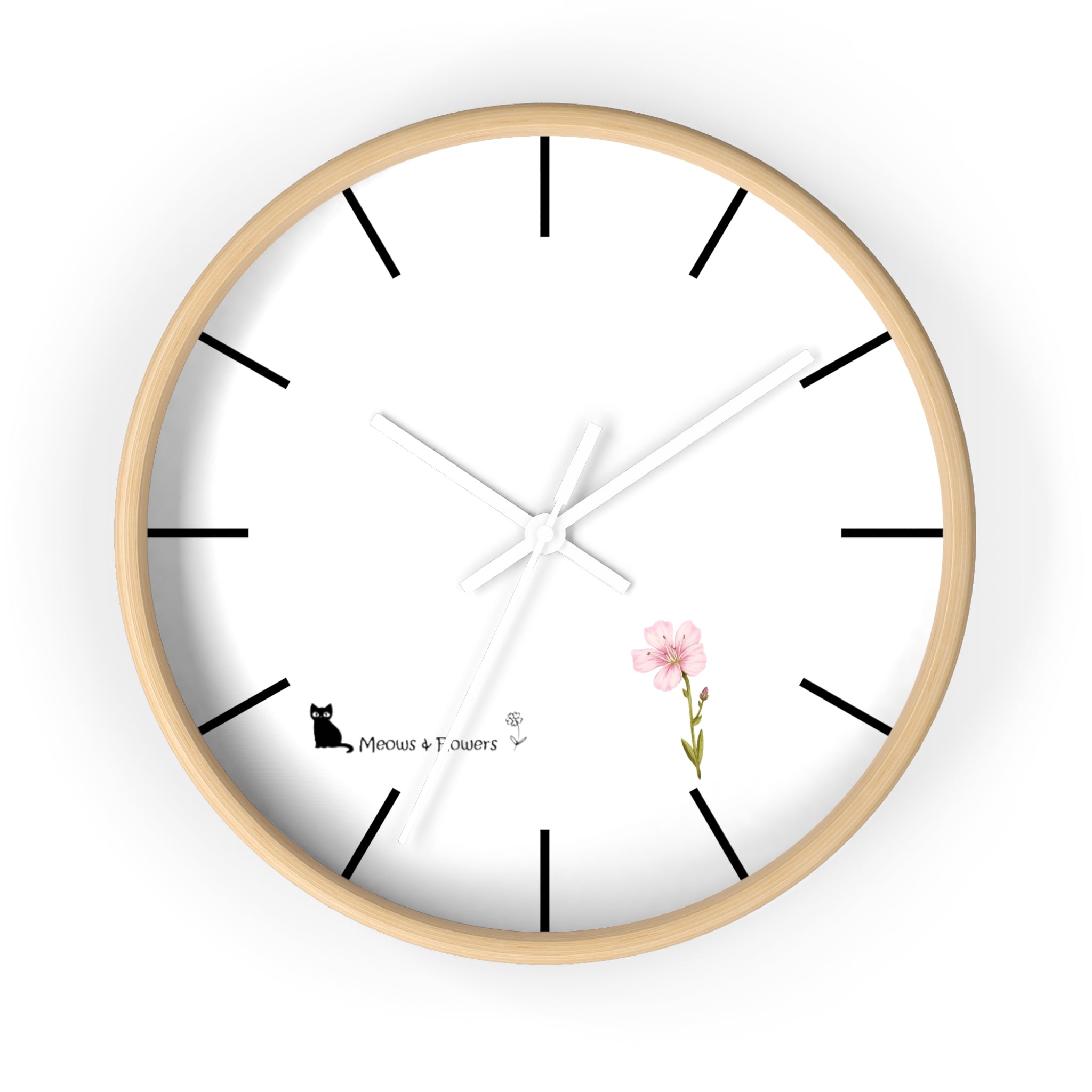 Wall Clock (Pink Flower)