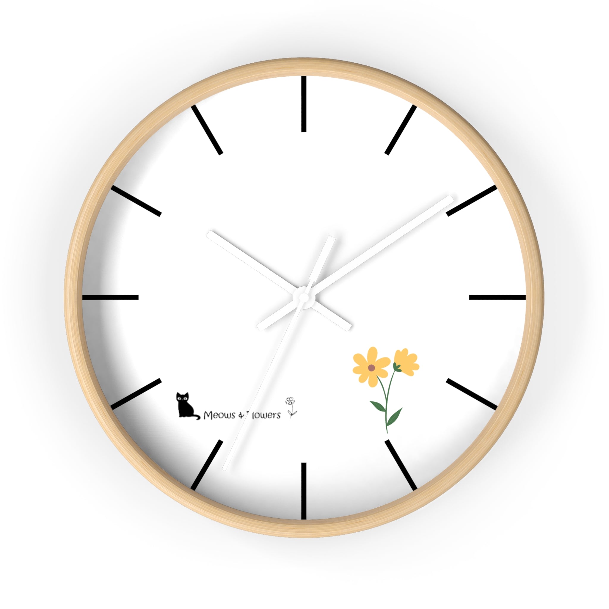 Wall Clock (Yellow Flower)