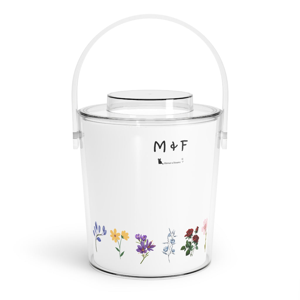 Ice Bucket with Tongs (All Flowers)