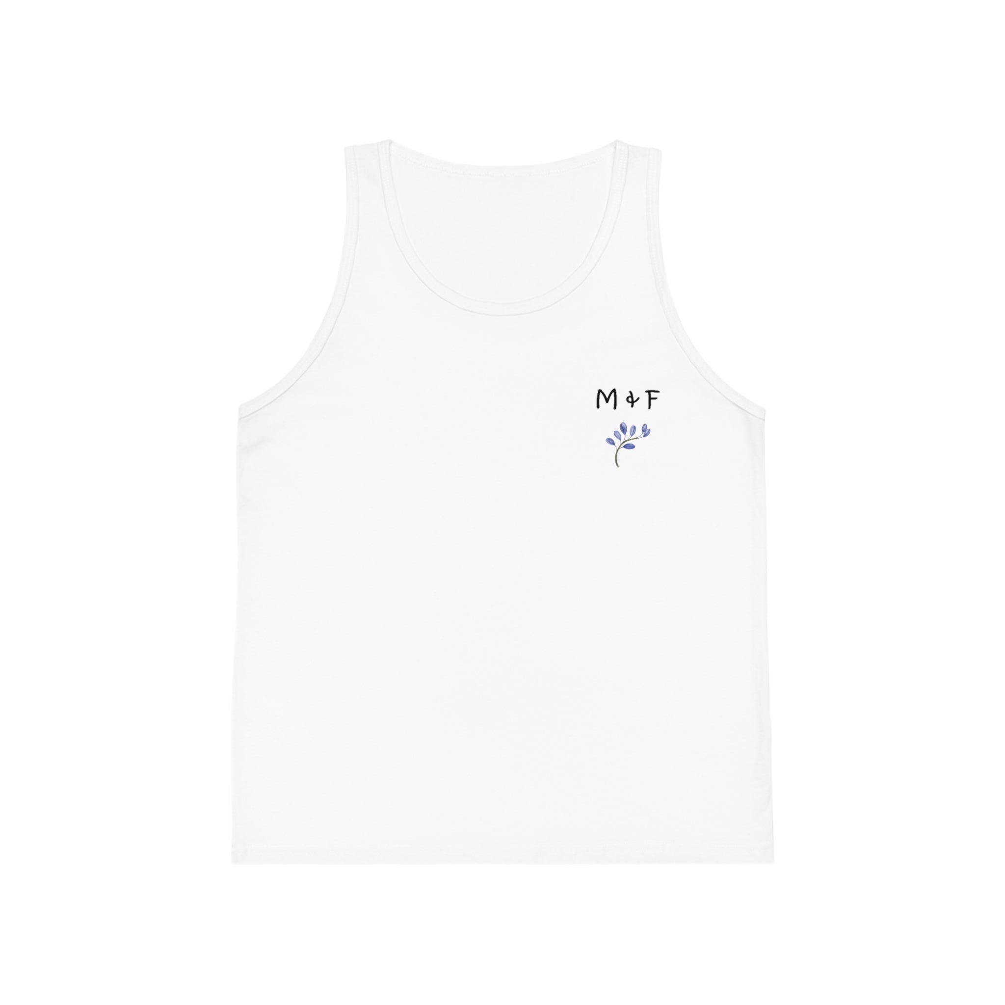 Kid's Jersey Tank Top (Blue Flower)