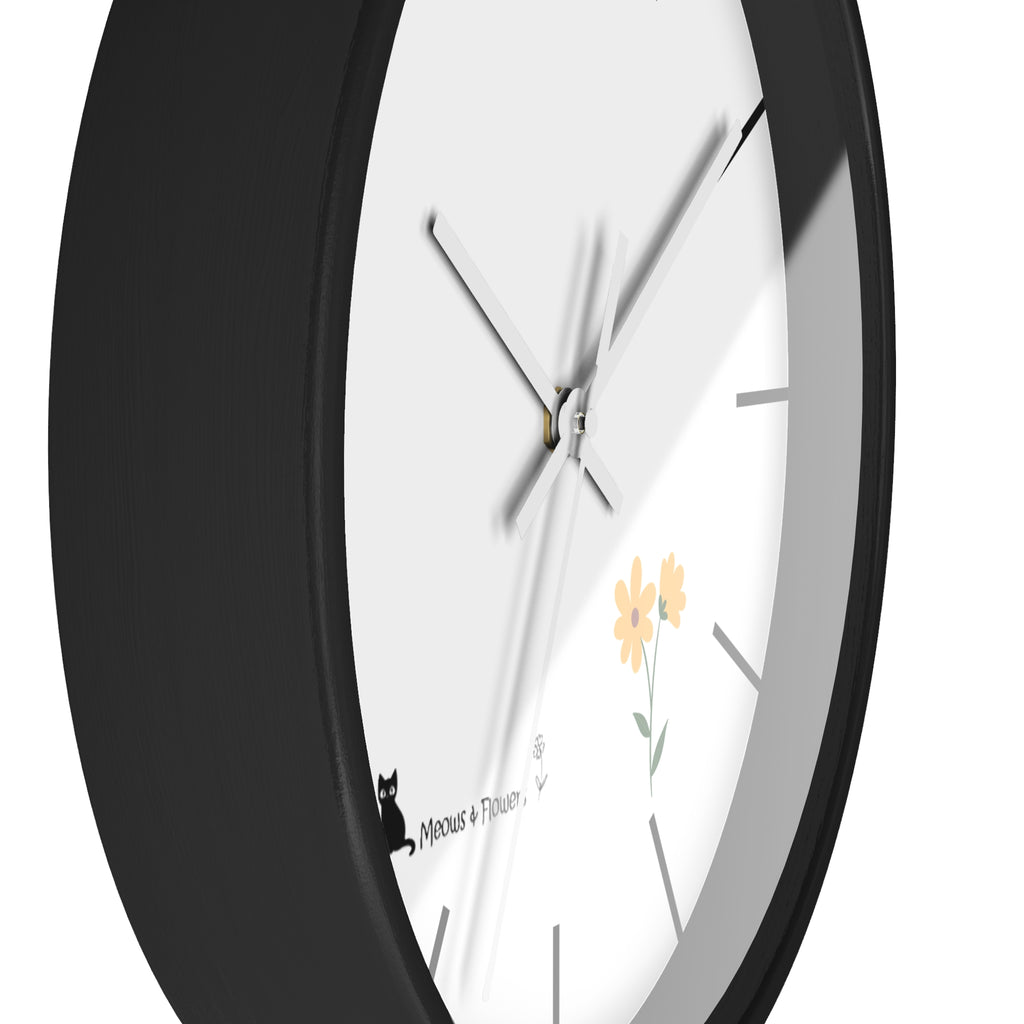 Wall Clock (Yellow Flower)