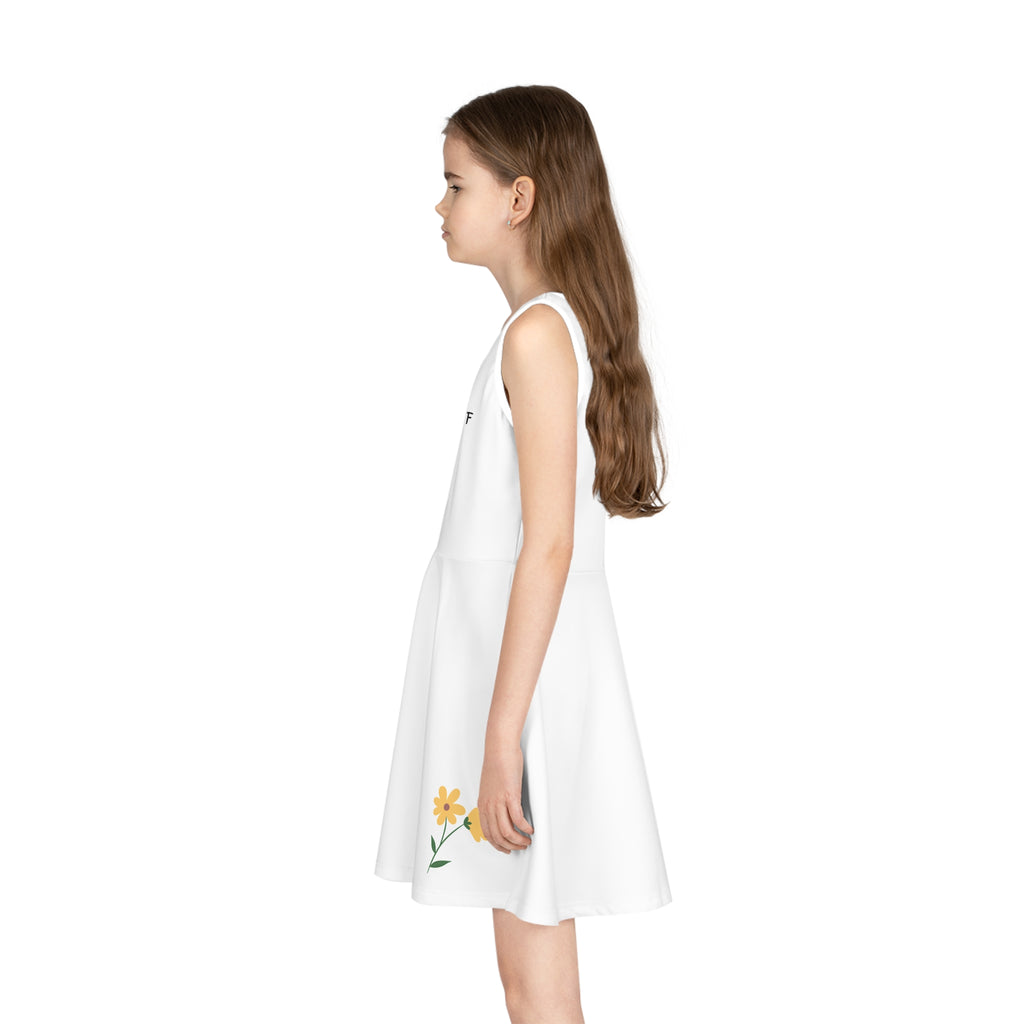 Girls' Sleeveless Sundress (M&F Yellow Flower)
