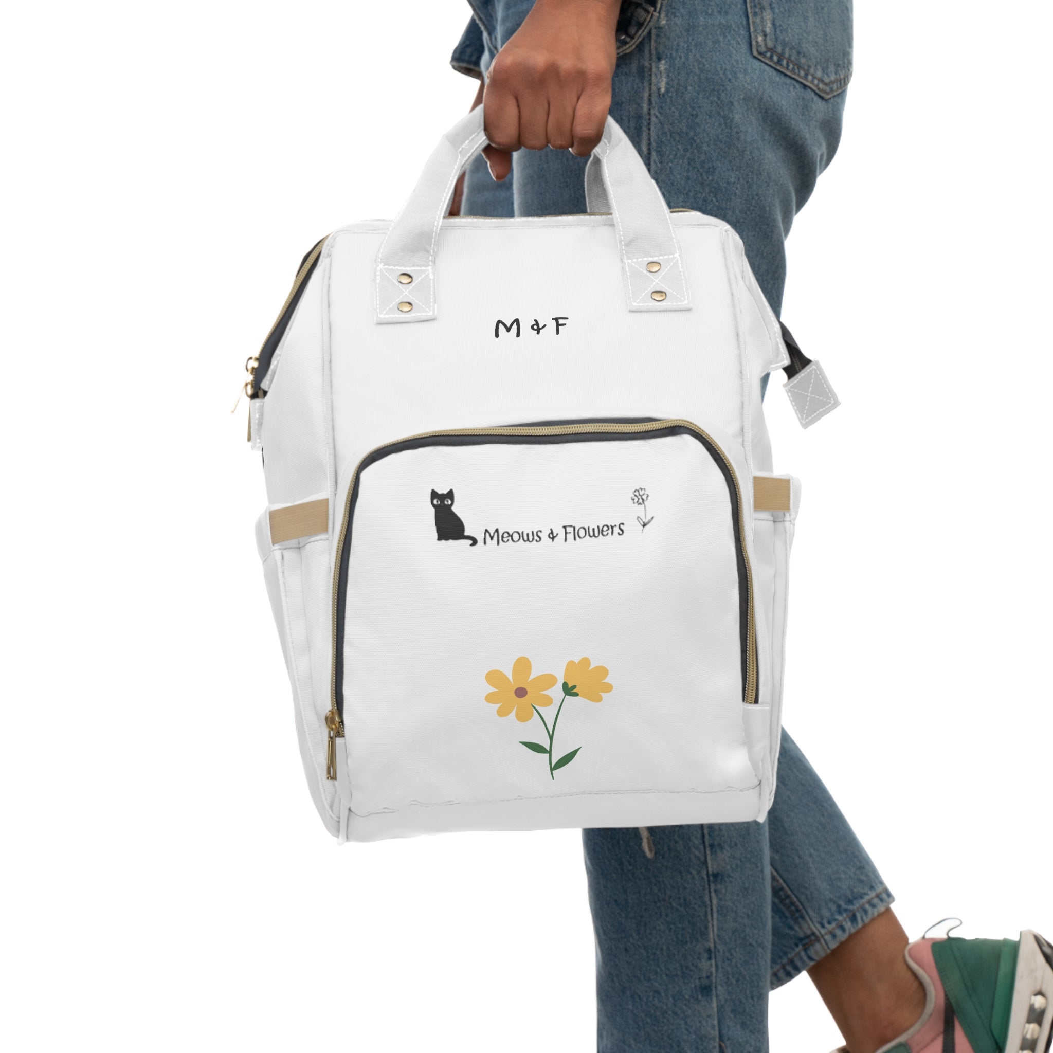 Multifunctional Backpack (Yellow Flower)