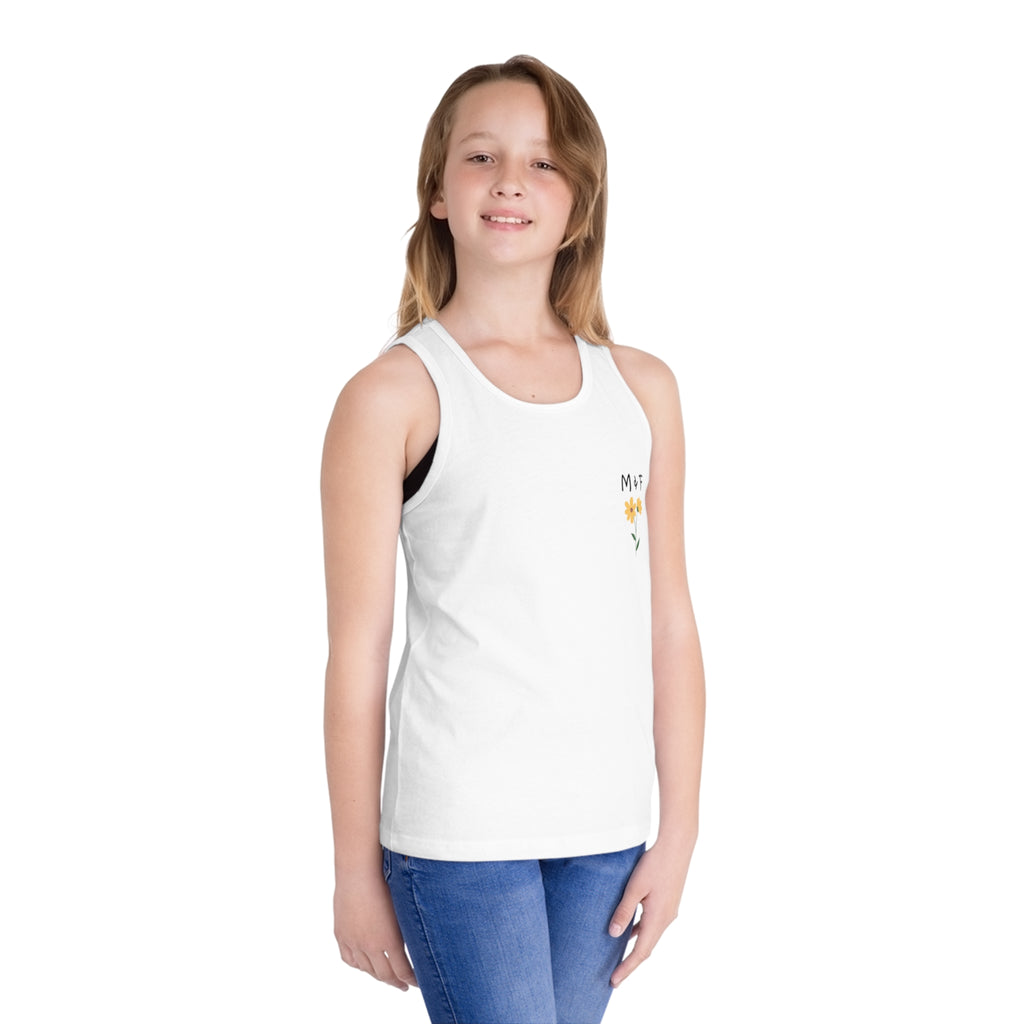 Kid's Jersey Tank Top (Yellow Flower)