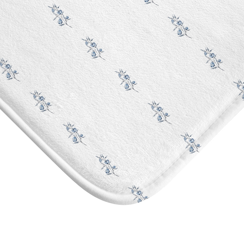 Bath Mat (Light Blue Flower)