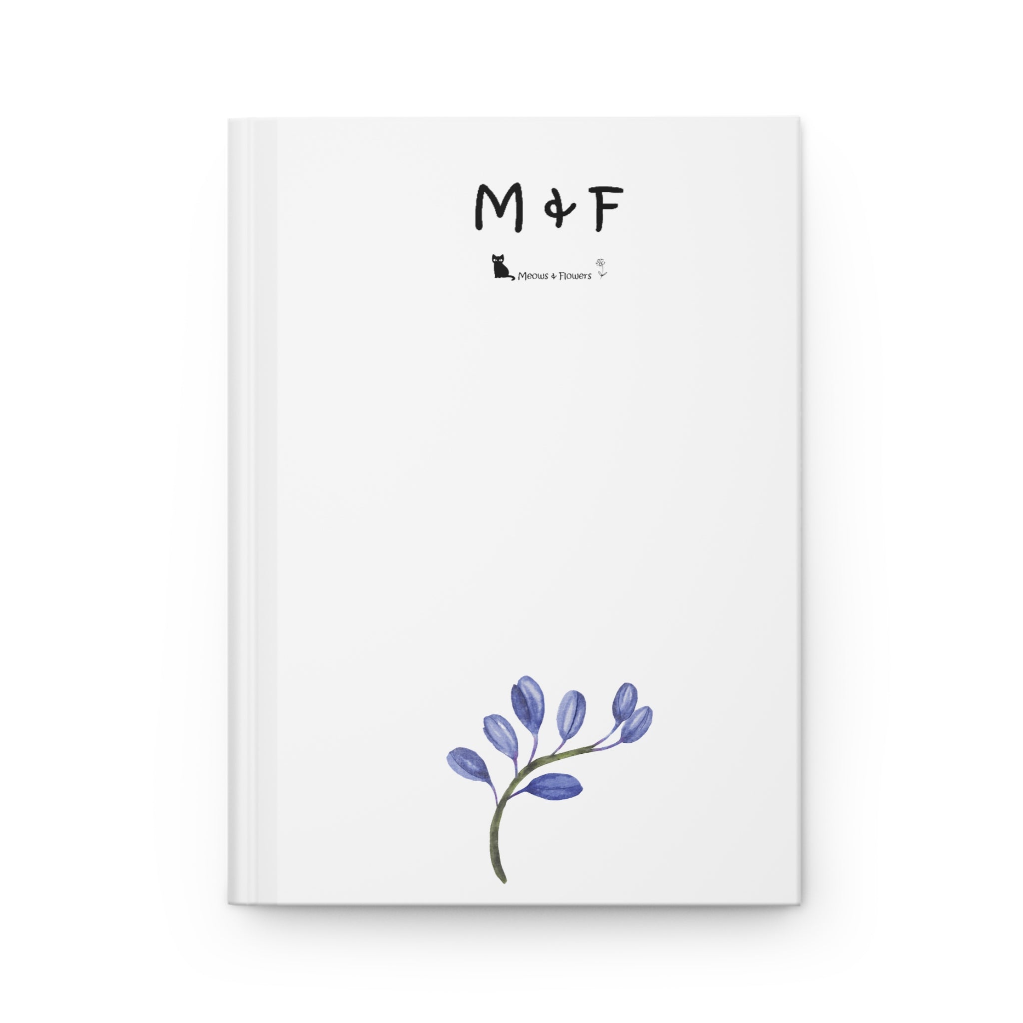 Hardcover Journal Matte (Blue Flower)