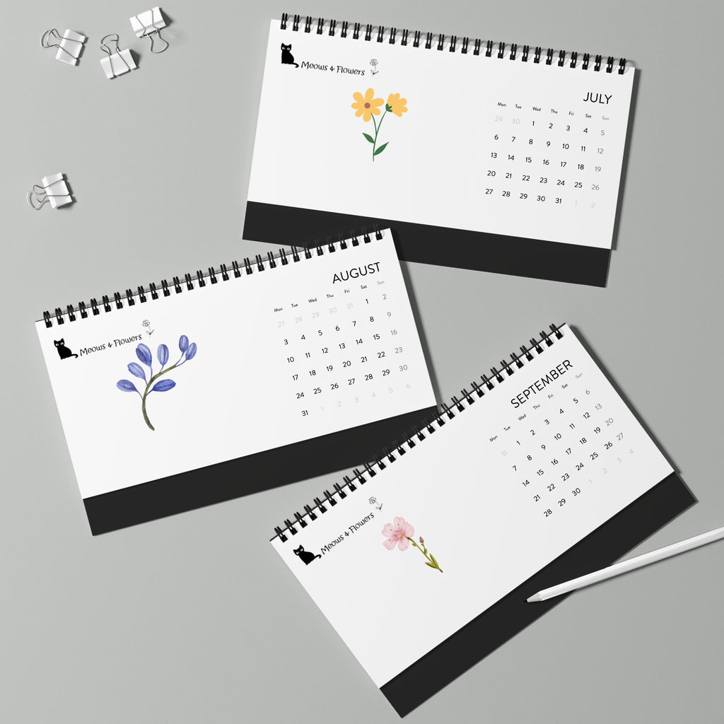 Simplex Desk Calendar (2026 grid)