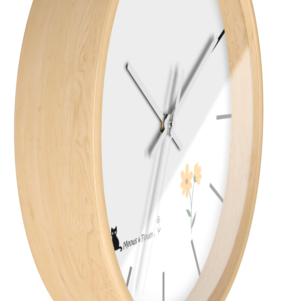 Wall Clock (Yellow Flower)