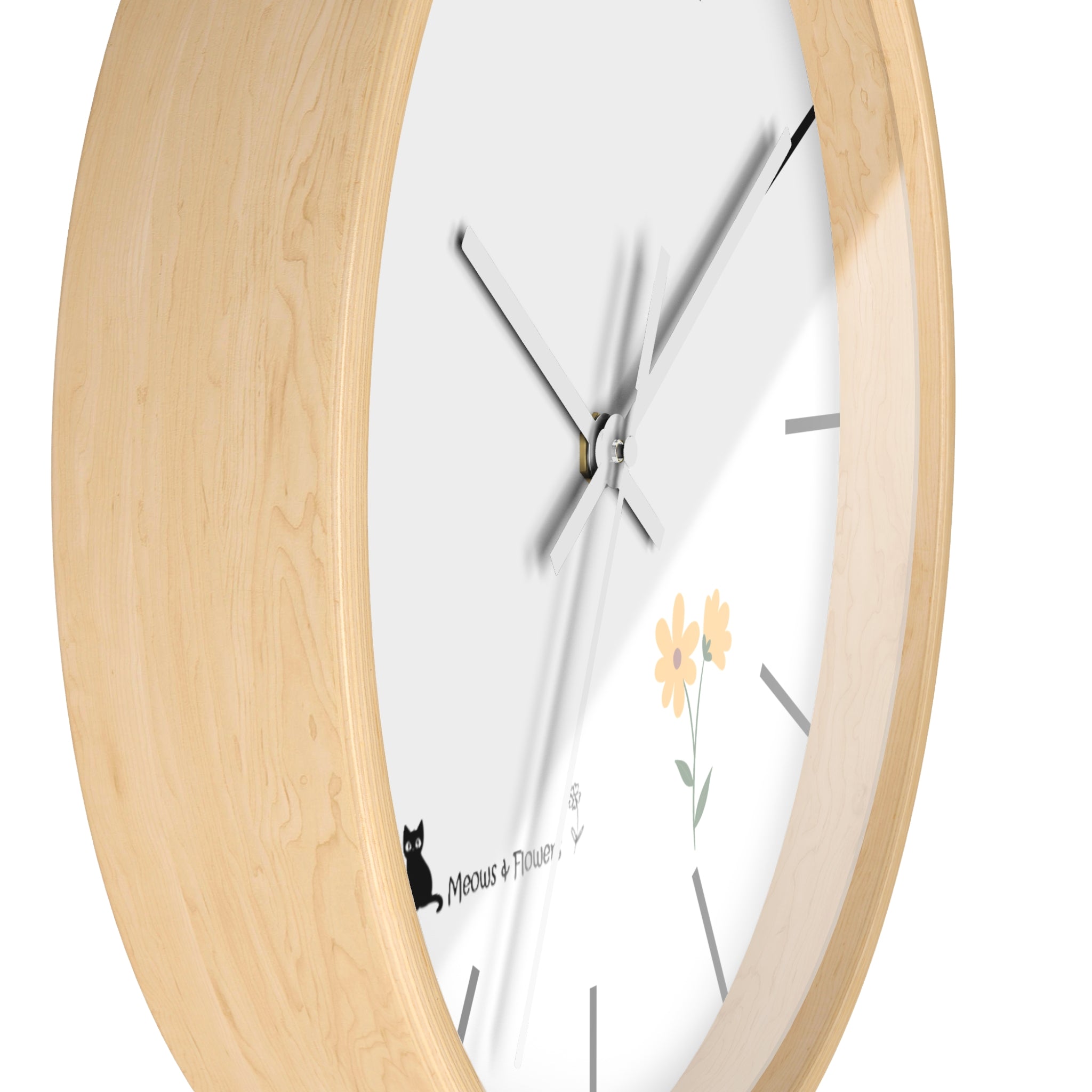 Wall Clock (Yellow Flower)