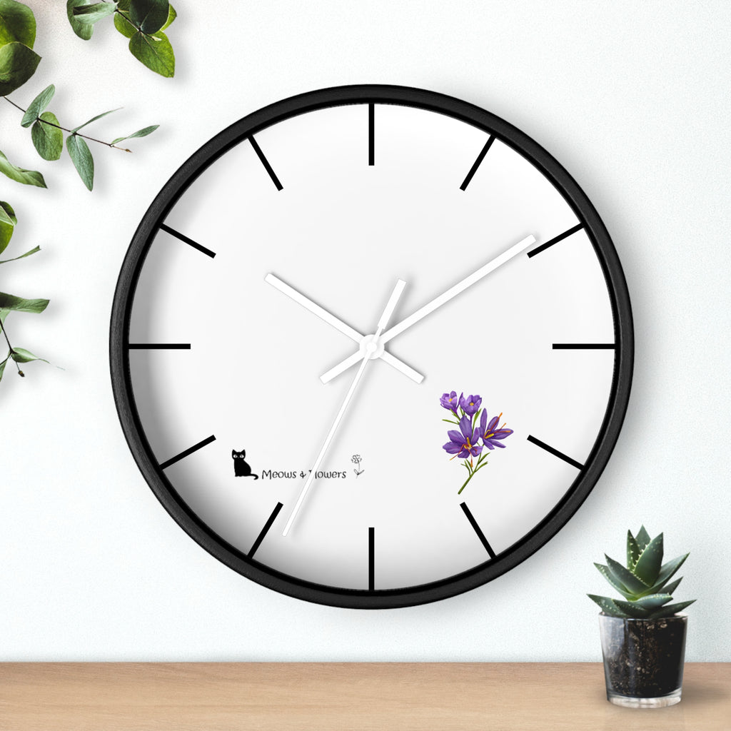 Wall Clock (Purple Flower)