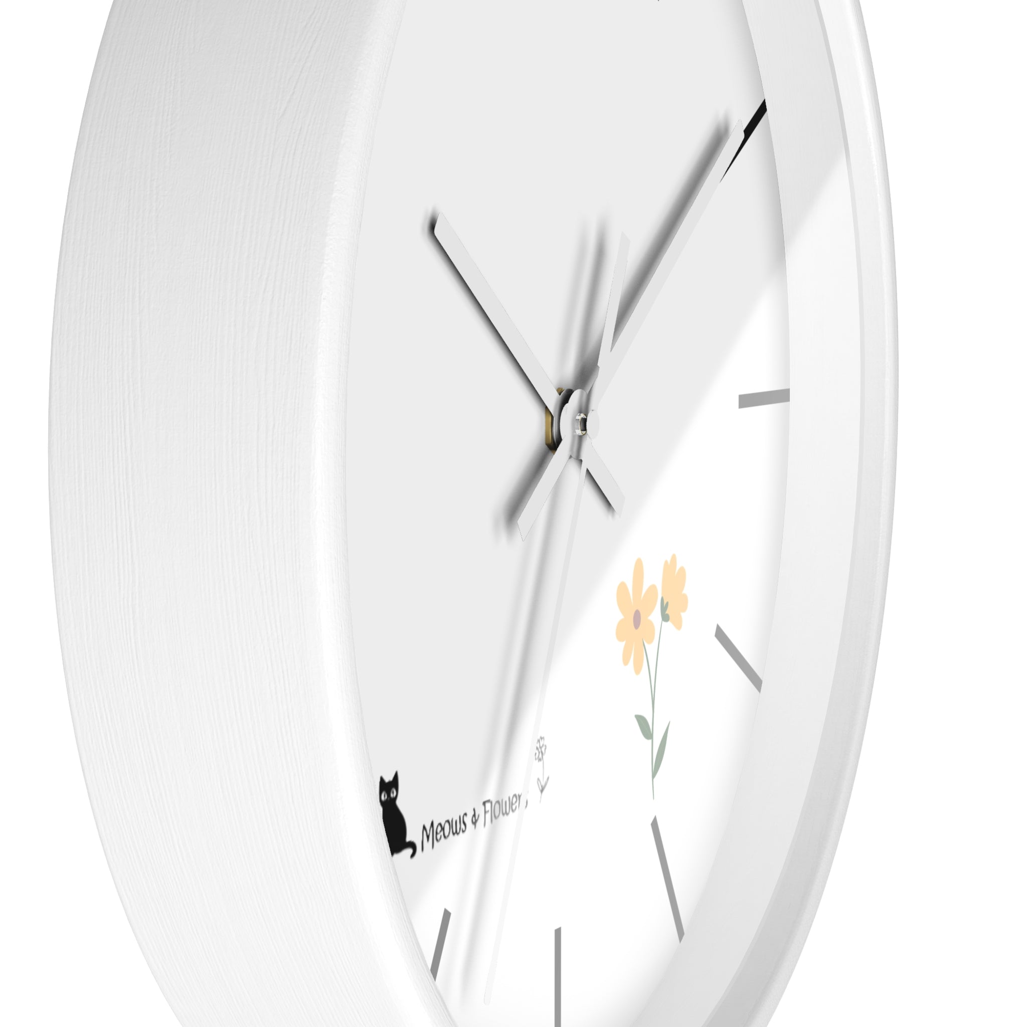 Wall Clock (Yellow Flower)