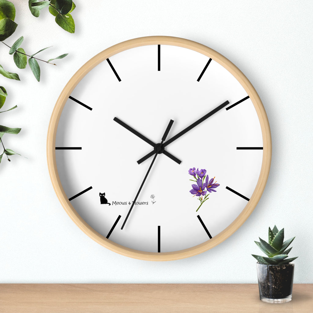 Wall Clock (Purple Flower)