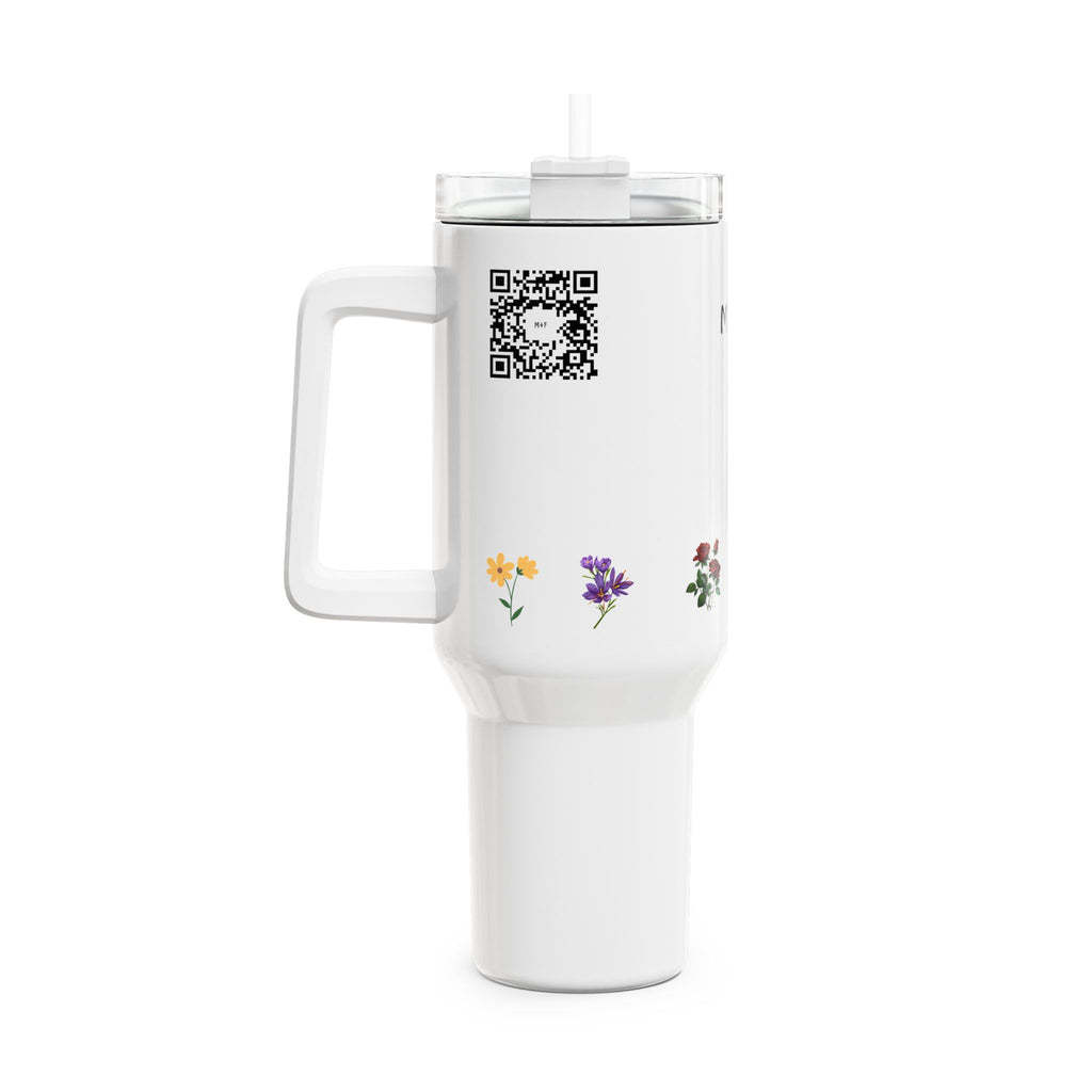 Tumbler, 40oz (colourful flowers)