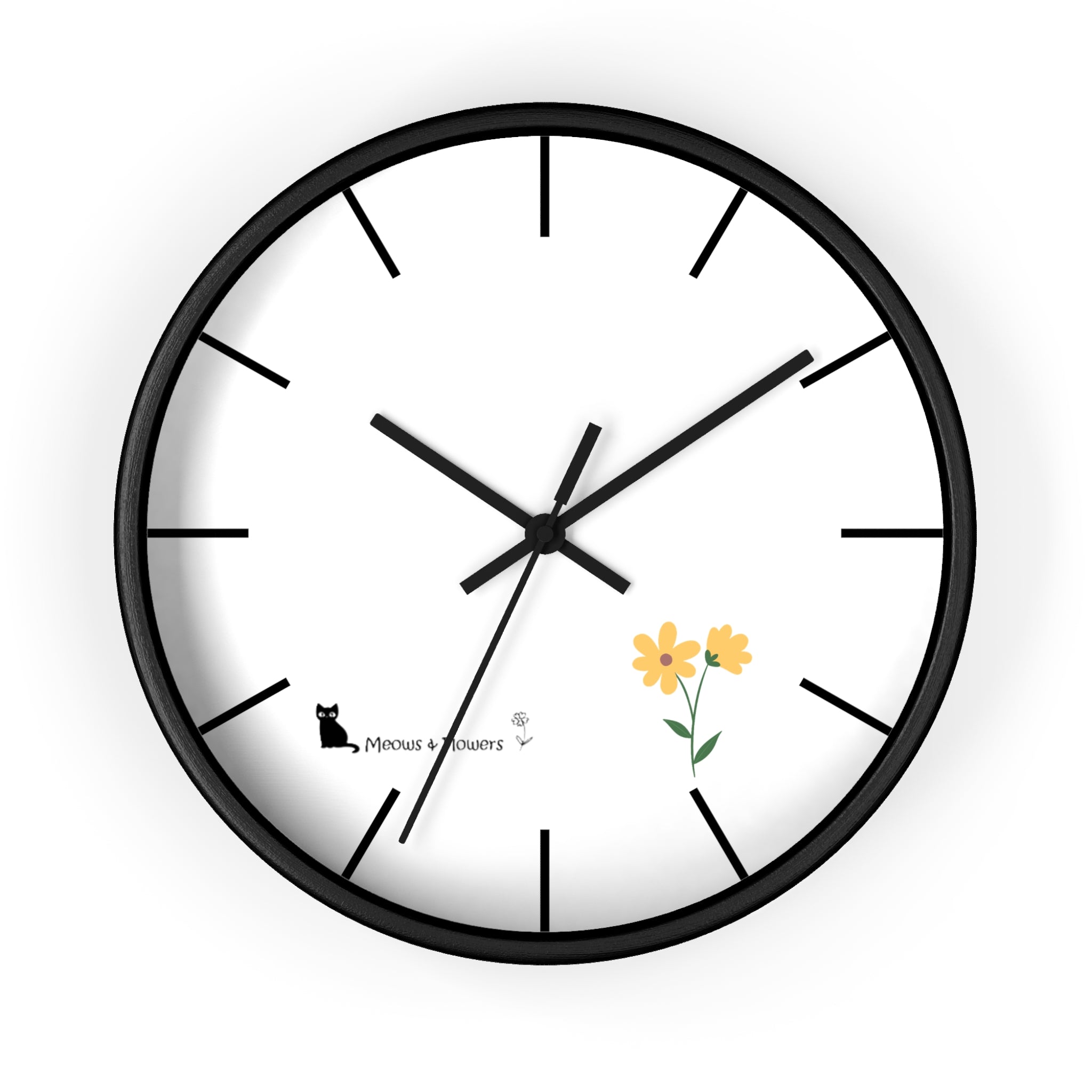 Wall Clock (Yellow Flower)